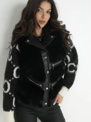 Czarna Kamizelka Futrzana Irelaia metrofive