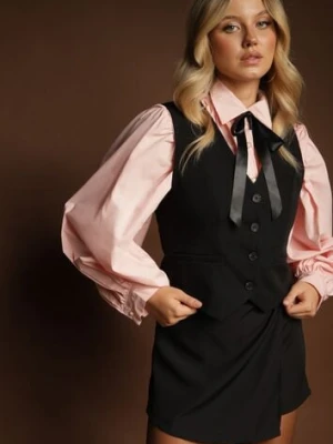 Czarna Kamizelka na Guziki bez Rękawów Ellowen bisou's project