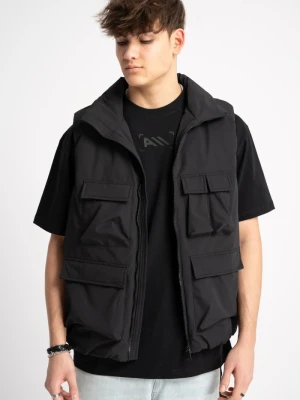 Czarna kamizelka typu MILITARY WEST z przestrzennymi kieszeniami z przodu Reporter