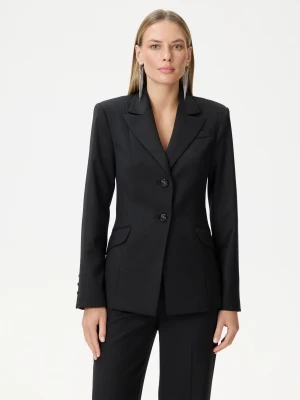 Czarna klasyczna marynarka o dopasowanym kroju TARANKO