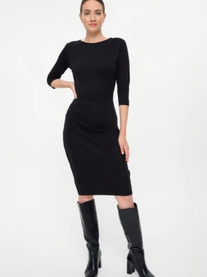 Czarna klasyczna sukienka midi Greenpoint