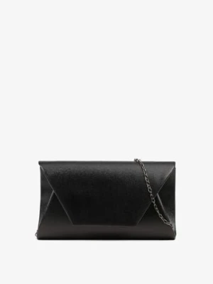 Czarna Klasyczna Torebka Kopertówka na Odpinanym Łańcuszku Aqitta caely