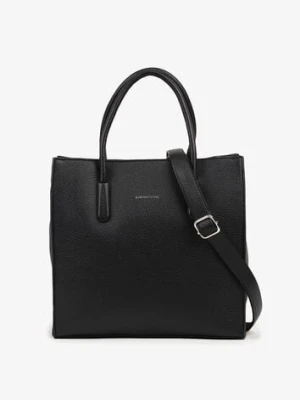 Czarna Klasyczna Torebka Typu Shopper z Paskiem Crossbody Nalireine luigisanto