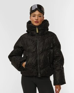 Czarna Koronkowa Kurtka Narciarska Damska Goldbergh Gold Exclusive Fiora