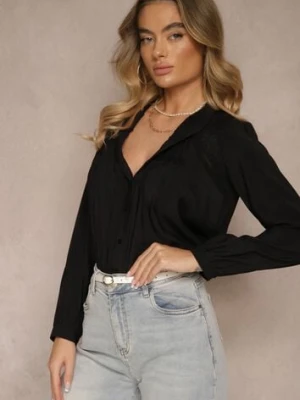 Czarna Koszula Ozdobiona Haftowanym Wzorem Erinalis bisou's project