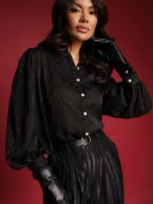 Czarna Koszula w Klasycznym Stylu Nalelite rosa