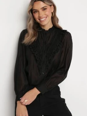 Czarna Koszula z Koronką Walaa elsa.m by may