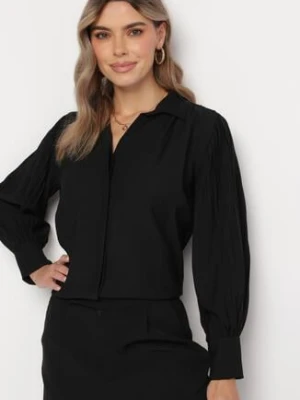 Czarna Koszula z Plisowanymi Rękawami Pascala lily rose