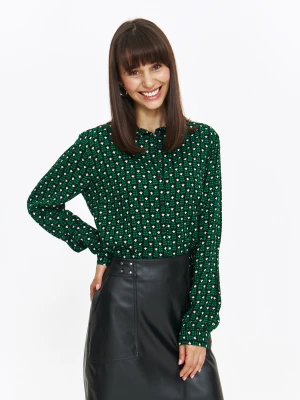 Czarna koszula z zielonym nadrukiem Top Secret