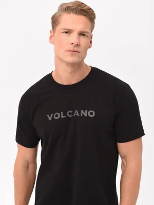 Czarna koszulka, Comfort Fit, T-BRAND Volcano
