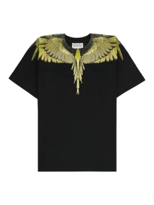 Czarna koszulka dziecięca z ikonicznym motywem Wings Marcelo Burlon