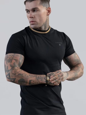 Czarna koszulka męska typu muscle fit SikSilk