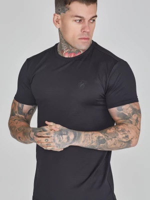 Czarna koszulka męska typu muscle fit SikSilk