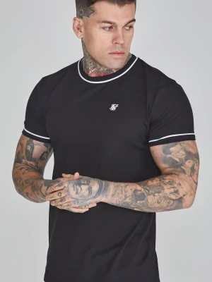 Czarna koszulka męska typu muscle fit SikSilk