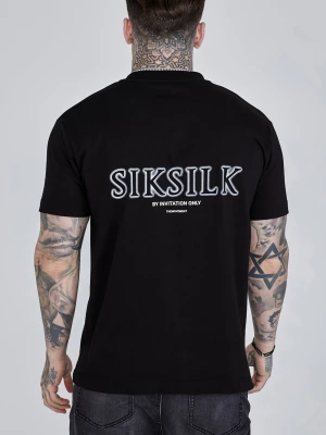 Czarna koszulka męska z grafiką SikSilk