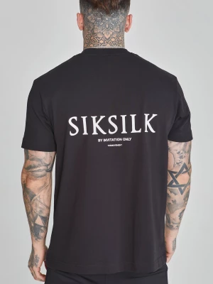 Czarna koszulka męska z grafiką SikSilk