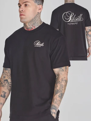 Czarna koszulka męska z grafiką SikSilk