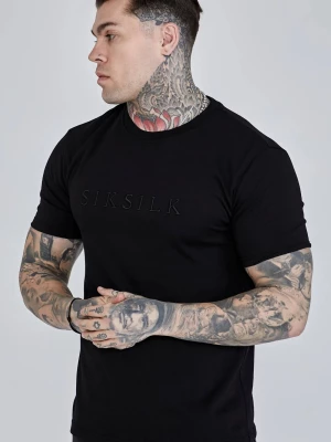 Czarna koszulka męska z logo SikSilk