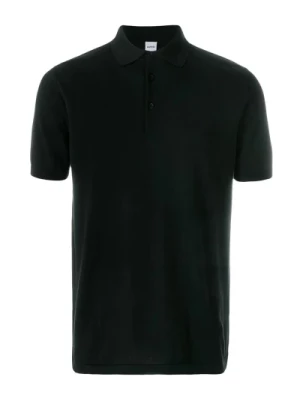 Czarna Koszulka Polo dla Mężczyzn Aspesi