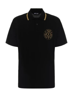 Czarna Koszulka Polo Kolekcja Just Cavalli