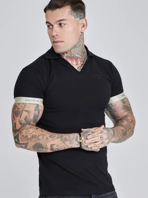 Zdjęcie produktu SikSilk Męska Czarna Polo Koszulka