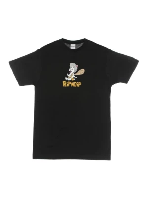 Czarna koszulka Streetwear dla mężczyzn Ripndip