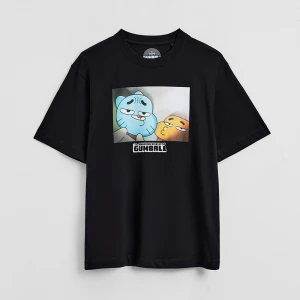 Zdjęcie produktu Czarna koszulka UNISEX z nadrukiem Gumball House