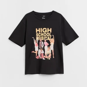 Zdjęcie produktu Czarna koszulka UNISEX z nadrukiem High School Musical House