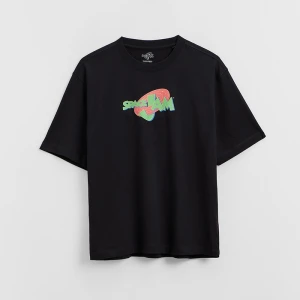 Czarna koszulka UNISEX z nadrukiem Space Jam House