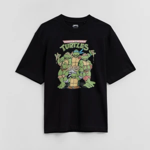 Czarna koszulka UNISEX z nadrukiem Teenage Mutant Ninja Turtles House