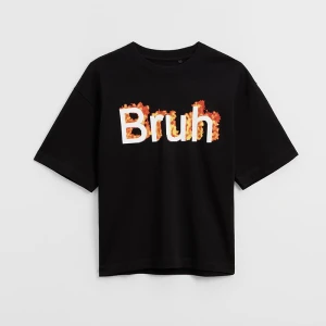 Czarna koszulka UNISEX z napisem Bruh House