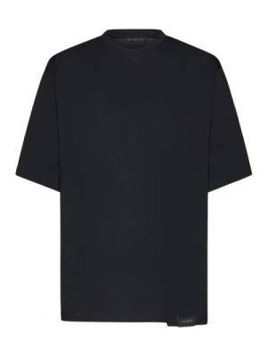 Czarna koszulka z bawełny z logo Low Brand