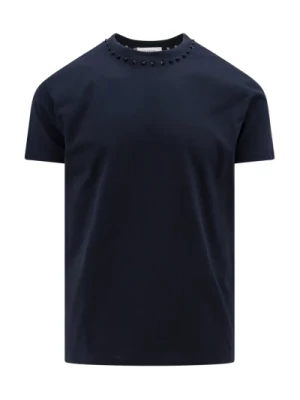 Czarna koszulka z bawełny z Untitled Studs Valentino