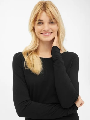 Czarna koszulka z długim rękawem JUVIA