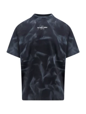 Czarna koszulka z efektem dymu 44 Label Group