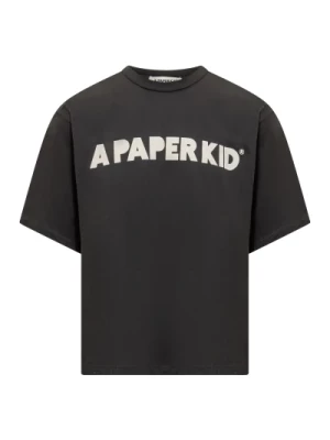 Czarna koszulka z logo A Paper Kid