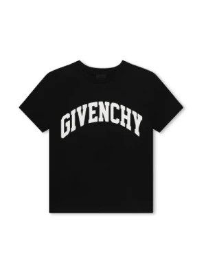 Czarna Koszulka z Logo i Okrągłym Dekoltem Givenchy
