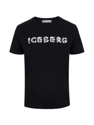 Czarna koszulka z logo Iceberg
