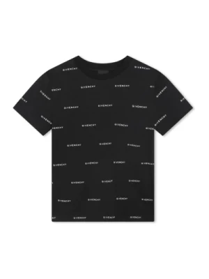 Czarna Koszulka z Logo z Bawełny Givenchy