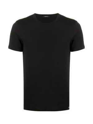 Czarna Koszulka z Mieszanki Bawełny dla Mężczyzn Tom Ford