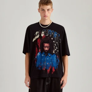 Czarna koszulka z nadrukiem 21 Savage House