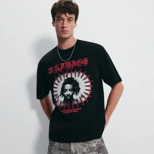 Czarna koszulka z nadrukiem 21 Savage House