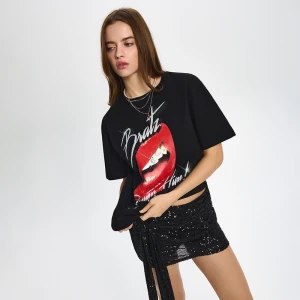 Czarna koszulka z nadrukiem Bratz House