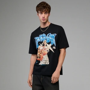 Czarna koszulka z nadrukiem Dennis Rodman House