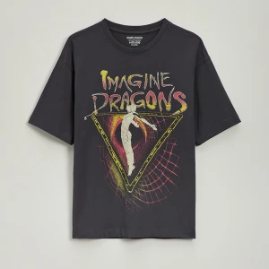 Czarna koszulka z nadrukiem Imagine Dragons House