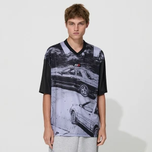 Czarna koszulka z nadrukiem Initial D House