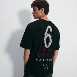 Czarna koszulka z nadrukiem Lil Wayne Tha Carter House