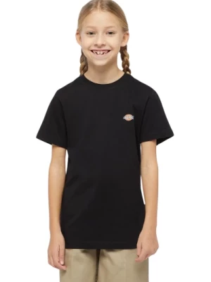 Czarna Koszulka z Nadrukiem Logo dla Chłopców i Dziewczynek Dickies