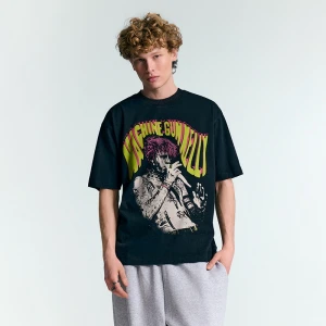 Czarna koszulka z nadrukiem Machine Gun Kelly House