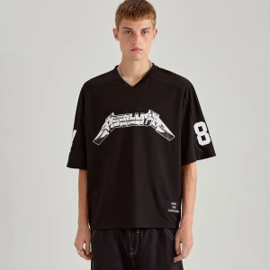 Zdjęcie produktu Czarna koszulka z nadrukiem Metallica House